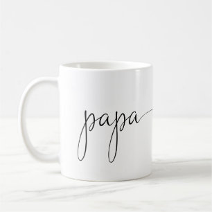 Papa Script Heart Vater Geschenk Einfach Persona Kaffeetasse