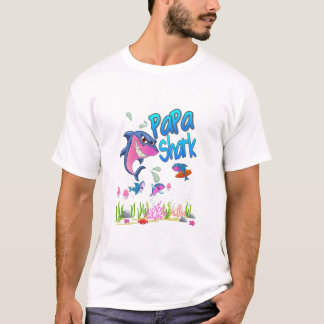 PAPA SHARK HAPPY FAHTERTAG T-Shirt