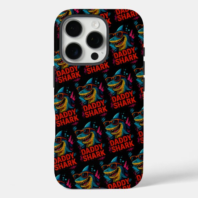 Papa Shark Vatertag Geschenke Case-Mate iPhone Hülle (Rückseite)