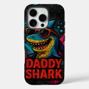 Papa Shark Vatertag Geschenke iPhone 16 Pro Hülle