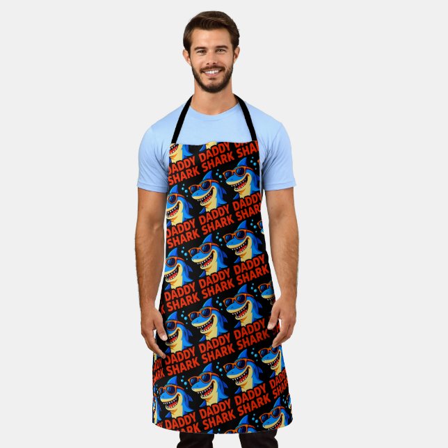 Papa Shark Vatertag Geschenke Schürze (Getragen)