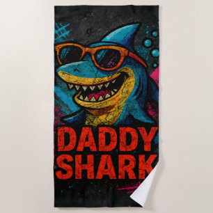 Papa Shark Vatertag Geschenke Strandtuch