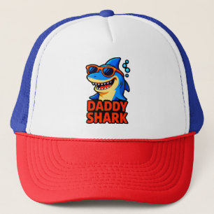 Papa Shark Vatertag Geschenke Truckerkappe