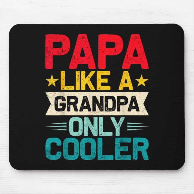 Papa Shirts For Men Grandpa Fathers Day Papa From  Mousepad (Vorne)