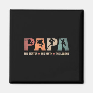 Papa Skater Mythos Legende Skateboard Skateboardin Magnet