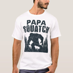 Papa Squatch Bigfoot Vater Vatertag Bigfoot Liebe T-Shirt