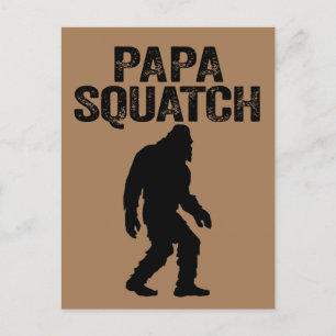 Papa Squatch Lustiger Bigfoot - Vatertagsgeschenk Postkarte