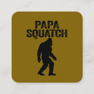 Papa Squatch Lustiger Bigfoot - Vatertagsgeschenk Quadratische Visitenkarte