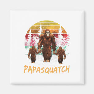 Papa Squatch Retro Bigfoot Vater Sasquatch Yeti Fa Magnet