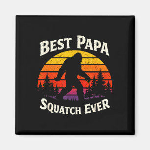 Papa squatch vintage retro Sonnenuntergang Bigfoot Magnet