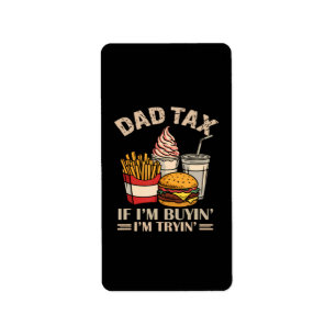 Papa Steuer Wenn ich kaufe, dann versuche ich Adressaufkleber