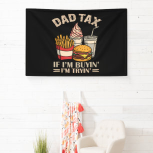 Papa Steuer Wenn ich kaufe, dann versuche ich Banner