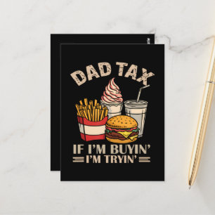 Papa Steuer Wenn ich kaufe, dann versuche ich's Postkarte