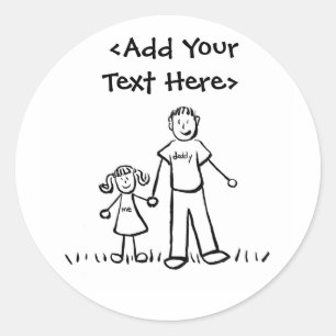 Papa-Sticker Runder Aufkleber
