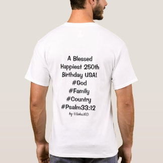 Papa T-Shirt Gesegnet Frohen 250. Geburtstag USA!