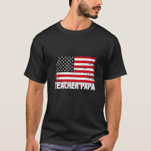 Papa-Tag des Vaters der amerikanischen Flagge T-Shirt