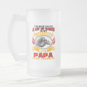 Papa-Tassen-Kaffee-Tee-Bier-Schalen-lustige Mattglas Bierglas