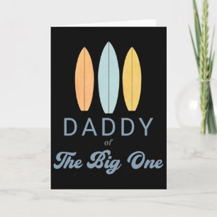 Papa The Big One Surf 1. Geburtstag Familie Passen Karte