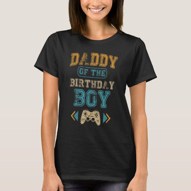 Papa The Birthday Boy Gamepad B-Day Matching F T-Shirt (Vorderseite)