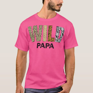 Papa The Wild One Zoo Birthday Safari T-Shirt