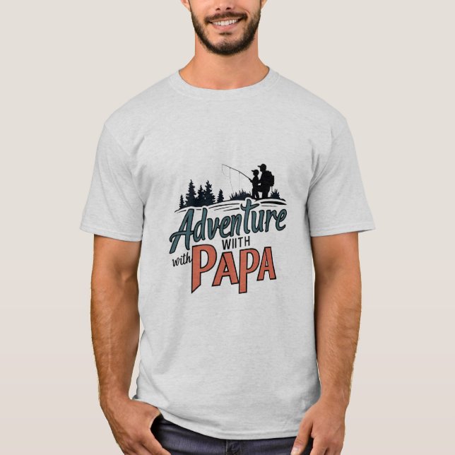 Papa-to-Shirt-Abenteuer, Papa-t-Shirt, Vaterhemd T-Shirt (Vorderseite)