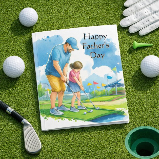 Papa / Tochter Mini Golf Card Karte (Von Creator hochgeladen)