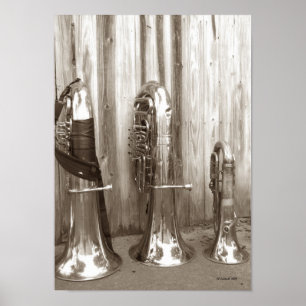 Papa Tuba, Mama Tuba und Baby Tuba Poster