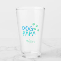PAPA Typografie-Glas für niedliche Paw und Hunde