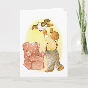 Papa und Babybär Karte