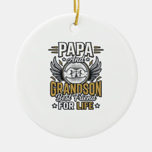 Papa und Enkel bester Freund fürs Leben-Shirt-Desi Keramik Ornament