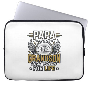 Papa und Enkel bester Freund fürs Leben-Shirt-Desi Laptopschutzhülle