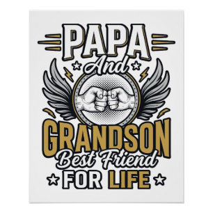 Papa und Enkel bester Freund fürs Leben-Shirt-Desi Poster