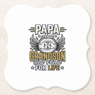 Papa und Enkel bester Freund fürs Leben-Shirt-Desi Untersetzer