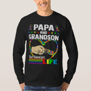 Papa und Grandson Bester Freund von Life Autismus T-Shirt