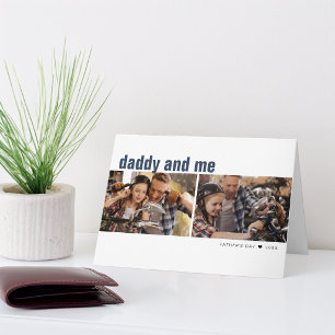 Papa und ich 2 Foto des modernen Vaters Gruß Karte