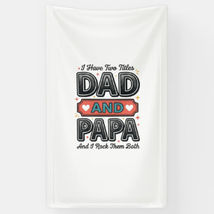 Papa und Papa Vintage Gravur Vater Geschenk Design Banner