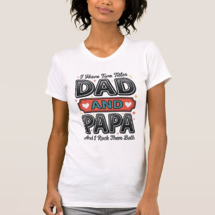 Papa und Papa Vintage Gravur Vater Geschenk Design T-Shirt