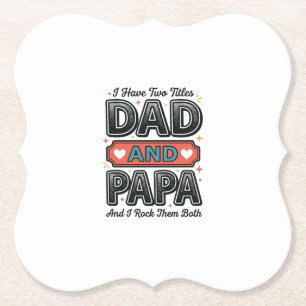 Papa und Vater Vintage Gravur Vater Geschenk Desig Untersetzer