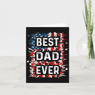 Papa Us American Flag Bester Vater je Vatertag Karte