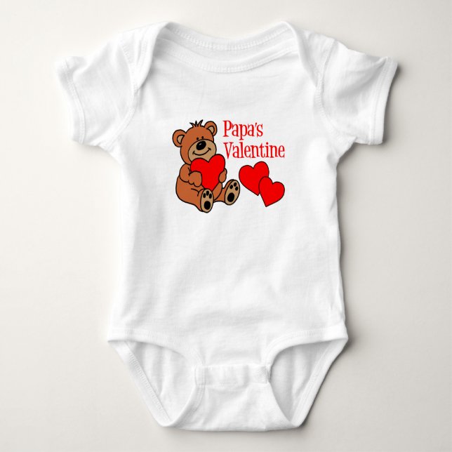 Papa-Valentine Baby Strampler (Vorderseite)