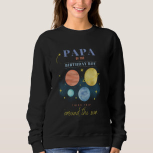 Papa Vater 3. Geburtstag Dritte Reise um die Sun S Sweatshirt