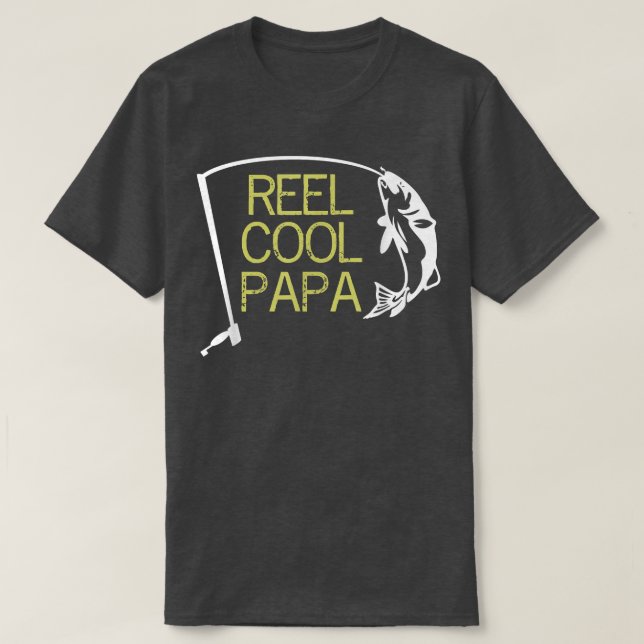 Papa-Vater-Geschenk des Vaters Angeln Cool T-Shirt (Design vorne)