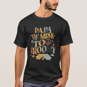 Papa Vater Zweiter Geburtstag Zwei Groovy Girl T-Shirt