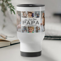 Papa Vatertag Foto Collage Travel Mug