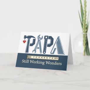 Papa Vatertag Werkzeuge wirken Wunder Karte