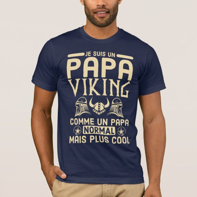 PAPA VIKING HUMOR T-Shirt (Vorderseite)