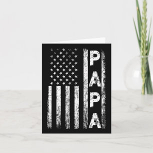 Papa Vintag American Flag Vatertag am 4. Juli Karte