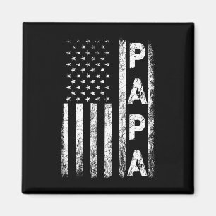 Papa Vintage American Flag Vater Tag 4. Juli Magnet