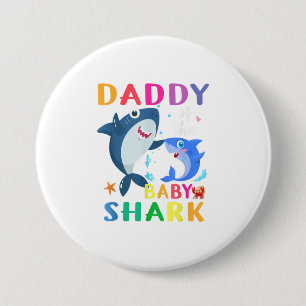 Papa vom Baby Shark Geschenk Geburtstag Daddy Sh Button