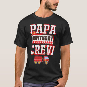 Papa vom Birthday Boy Fire Truck Feuerwehrmann Hos T-Shirt